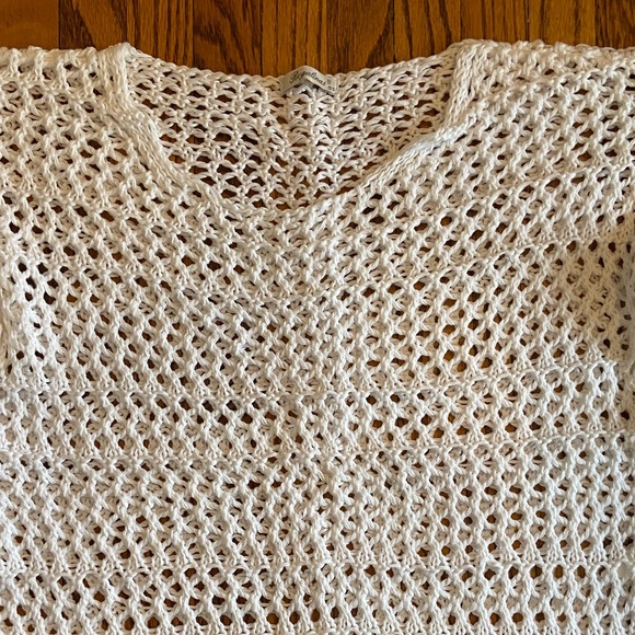 White Crochet Knit Sweater Tunic - Picture 2 of 6